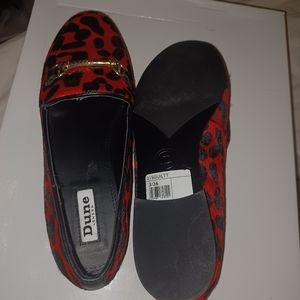 Dune leopard loafers shop